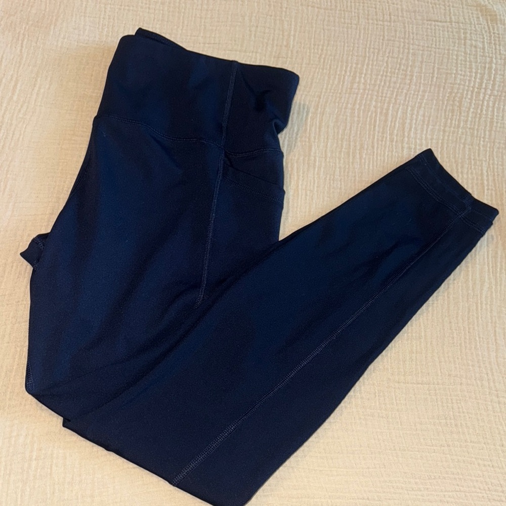 Navy Blue High-Waisted Leggings